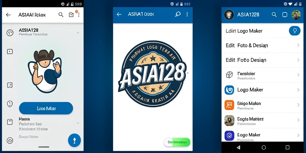 Antarmuka ASIA128 yang intuitif untuk desain logo yang menarik.