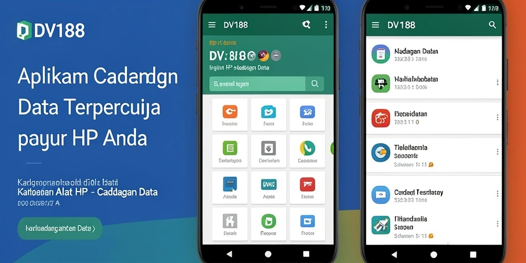 Antarmuka pengguna DV188 yang mudah digunakan untuk cadangan data.