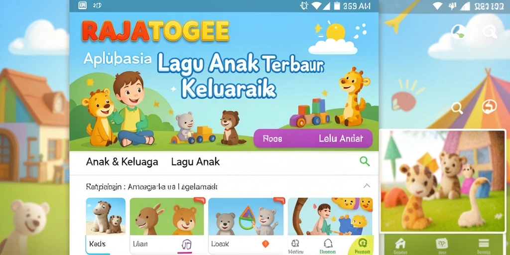 Antarmuka interaktif RAJATOGEL yang menarik bagi anak-anak.