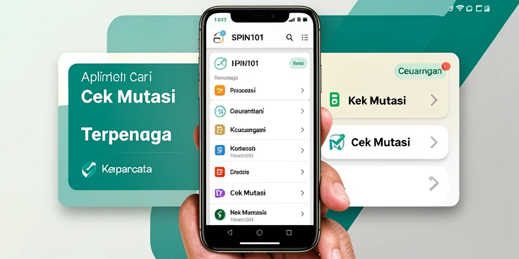 Tampilan antarmuka utama SPIN101 yang menunjukkan fungsi Cek Mutasi.