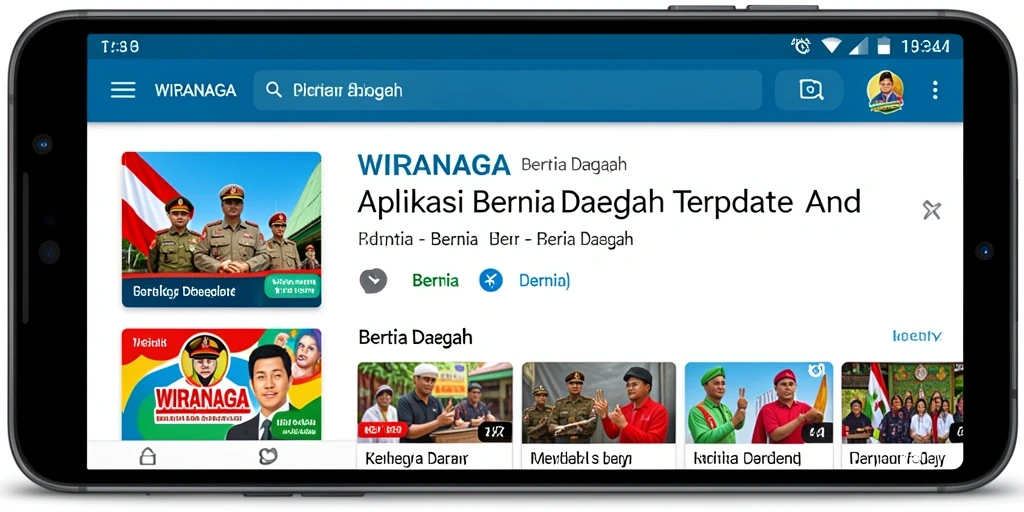 Tampilan antarmuka aplikasi WIRANAGA yang modern dan informatif.